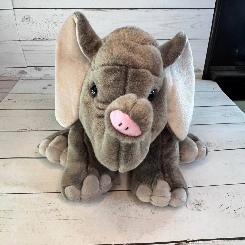 Wild Republic Elephant Plush 10" Realistic‎ Gray Stuffed Animal